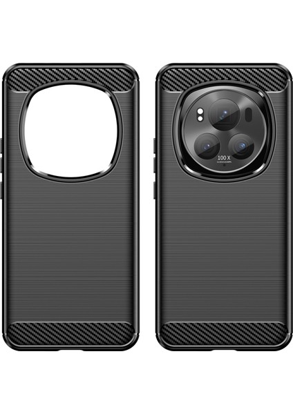 Honor Magic6 Pro 5g Kılıf Fırçalanmış Karbon Fiber Doku Tpu Telefon Kılıfı-Siyah (Yurt Dışından) modelleri
