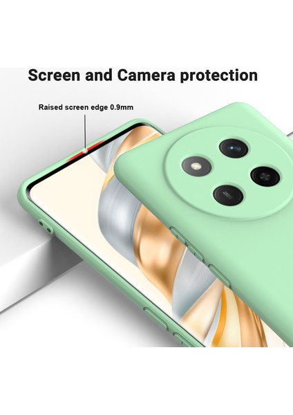 Honor X60 Pro 5g Kılıf Sıvı Silikon Telefon Arka Kapağı El Kayışı Ile-Yeşil (Yurt Dışından) fırsatları