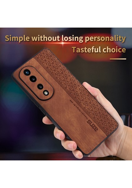 Azns Honor 70 5g Için Çizilmez Ince Cep Telefonu Kılıfı, Baskılı Desenli Pu Deri Kaplamalı Tpu Arka Kapak-Siyah (Yurt Dışından) fiyatları