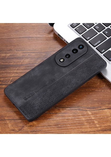 Azns Honor 70 5g Için Çizilmez Ince Cep Telefonu Kılıfı, Baskılı Desenli Pu Deri Kaplamalı Tpu Arka Kapak-Siyah (Yurt Dışından) indirimleri