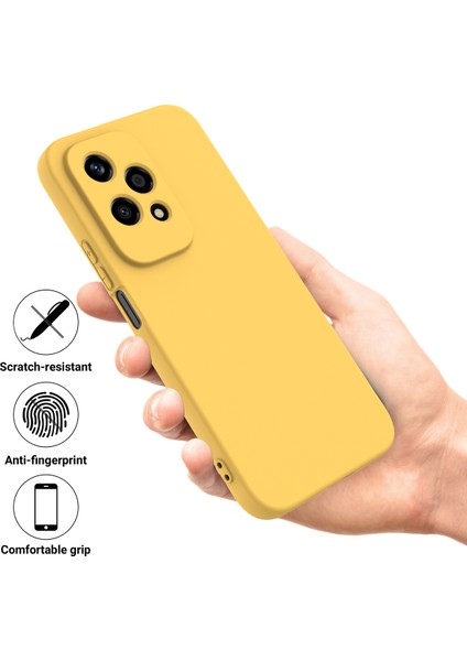 Honor 200 Lite Kılıf Askılı Sıvı Silikon Telefon Kılıfı Kamera Koruması-Sarı (Yurt Dışından) fiyatları