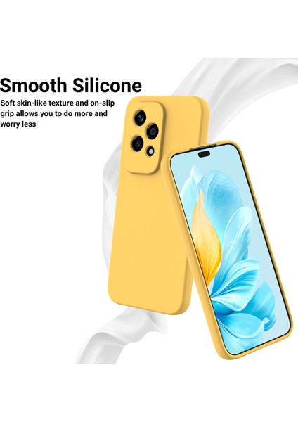 Honor 200 Lite Kılıf Askılı Sıvı Silikon Telefon Kılıfı Kamera Koruması-Sarı (Yurt Dışından) modelleri