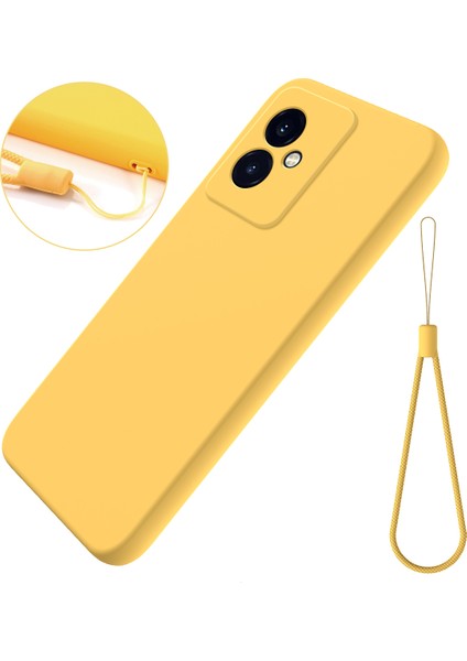 Honor 100 5g Darbeye Dayanıklı Sıvı Silikon Cep Telefonu Kılıfı-Sarı (Yurt Dışından)