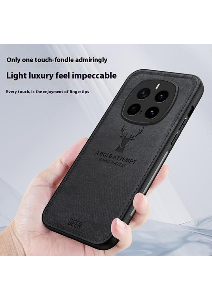 Honor Magic7 Pro 5g Kılıf Geyik Desenli Kumaş Doku Pu Deri Hibrit Telefon Kılıfı-Siyah (Yurt Dışından) fırsatları