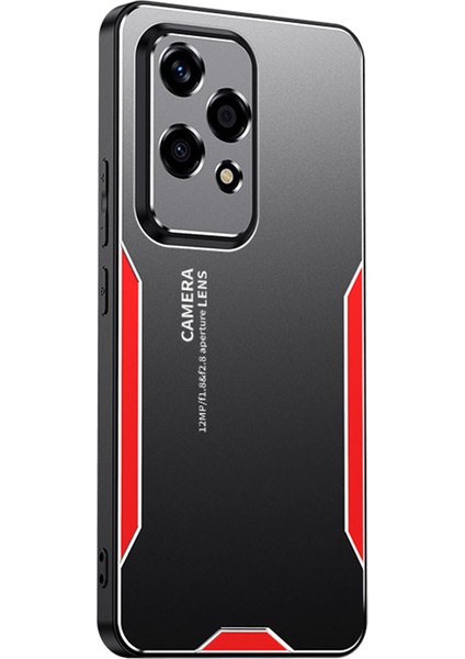 Honor 200 Lite Kılıf Alüminyum Alaşımlı Tpu Pc Cep Telefonu Kılıfı-Kırmızı (Yurt Dışından)