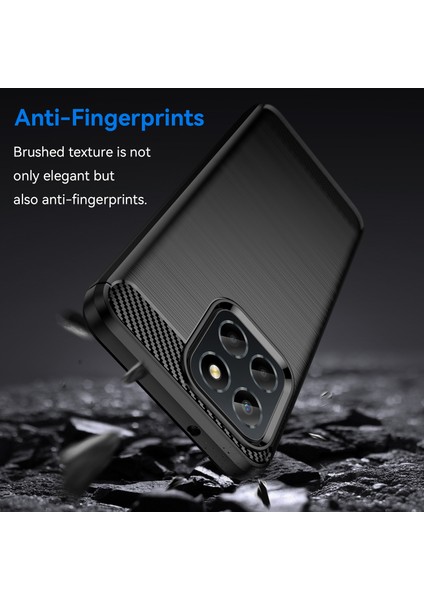 Tpu Telefon Kılıfı Honor X8 5g/x6 4g/x6 5G/X6S 4g/play 30/PLAY6C 4g/70 Lite 5G/X8A 5g, Fırçalanmış Karbon Fiber Dokulu Koruyucu Kılıf-Siyah (Yurt Dışından) modelleri