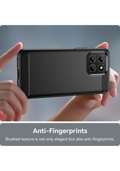 Tpu Telefon Kılıfı Honor X8 5g/x6 4g/x6 5G/X6S 4g/play 30/PLAY6C 4g/70 Lite 5G/X8A 5g, Fırçalanmış Karbon Fiber Dokulu Koruyucu Kılıf-Siyah (Yurt Dışından) fırsatları