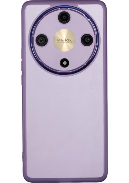 Dksm Serisi Honor Magic6 Lite 5G/X50 5G/X9B 5g Kılıf Elektrokaplama Kamera Çerçevesi Tpu Telefon Kılıfı-Şeffaf Mor (Yurt Dışından)