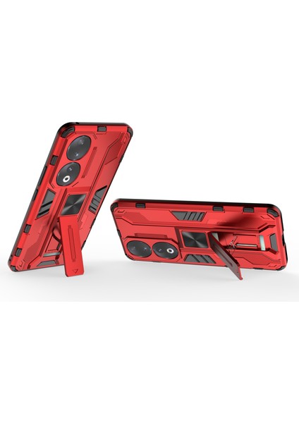 Honor 90 Düşmeye Karşı Telefon Kılıfı Kickstand Sert Pc+Yumuşak Tpu Koruyucu Kılıf-Kırmızı (Yurt Dışından) fiyatları