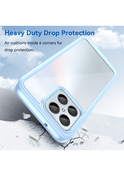 Honor 70 Lite 5g/play 30 5g/x8 5g/x6 4G/PLAY6C 4G/X8A 4G/X6S 4g Için Telefon Kılıfı, Tpu+Akrilik Şeffaf Arka Kapak-Mavi (Yurt Dışından) modelleri