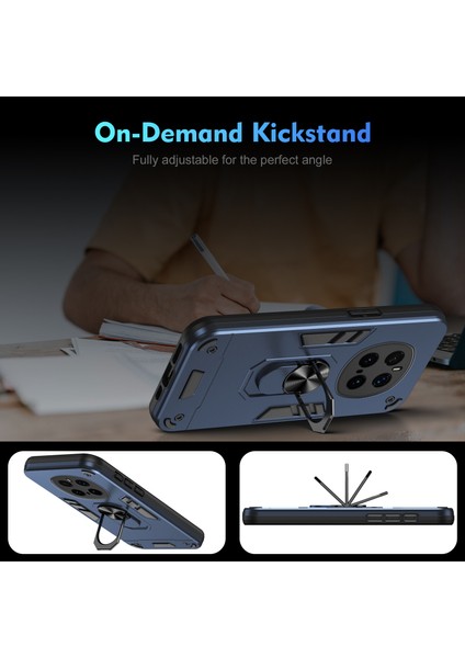 Honor Magic7 Pro 5g Kılıf Pc+Tpu Drop Defend Telefon Kılıfı Halkalı Ayaklık-Mavi (Yurt Dışından) fiyatları