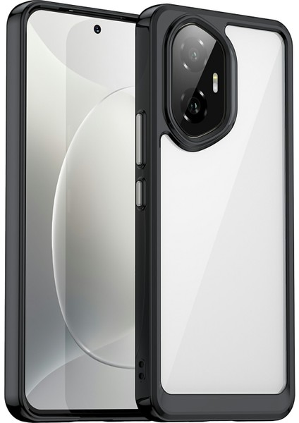 Honor 300 Kılıf Tpu+Akrilik Koruyucu Şeffaf Telefon Kılıfı-Siyah (Yurt Dışından)