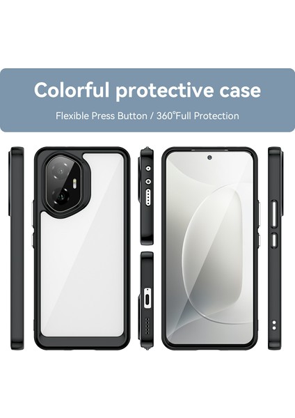 Honor 300 Kılıf Tpu+Akrilik Koruyucu Şeffaf Telefon Kılıfı-Siyah (Yurt Dışından) fiyatları