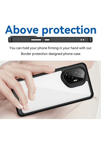 Honor 300 Kılıf Tpu+Akrilik Koruyucu Şeffaf Telefon Kılıfı-Siyah (Yurt Dışından) fırsatları