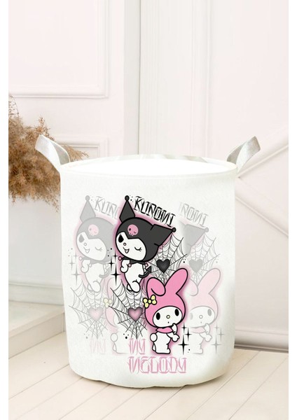 Kuromi Ağ My Melody Bebek ve Çocuk Odası Oyuncak Sepeti