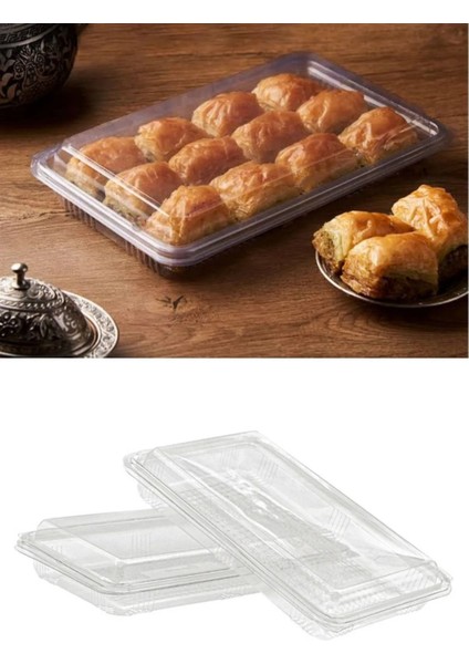 Kapaklı Sızdırmaz Baklava Kabı, 10 Adet, 1000 Gr, Çok Renkli, Şık ve Kullanışlı.