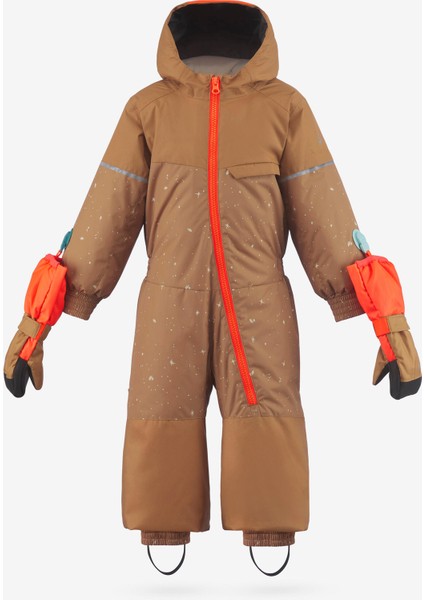 Wedze Çocuk Kayak Tulumu - 1/5 Yaş - Kahverengi/turuncu - 500 Toddler fiyatları