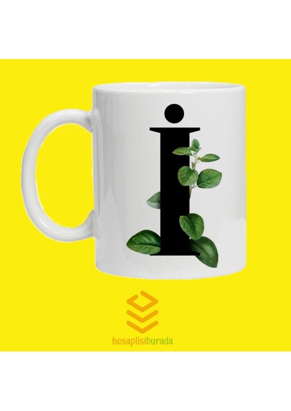 I Harfi Baskılı Beyaz Kupa Bardak, Şık ve Kullanışlı Hediye Seçeneği fiyatları