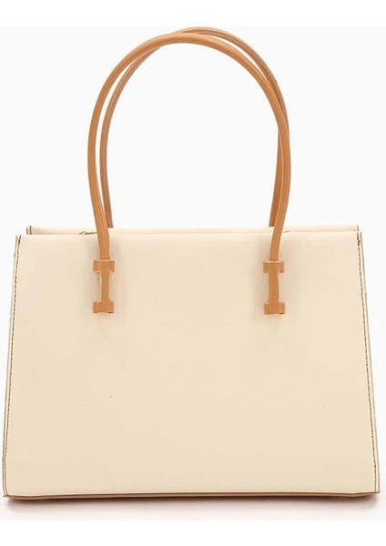 Krem Kadın El ve Omuz Çantası 930156 modelleri