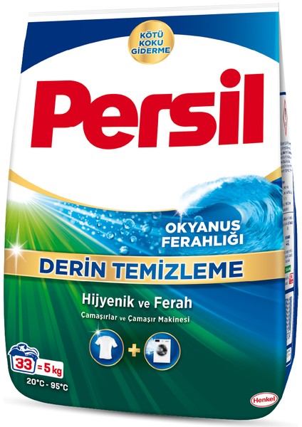 5 kg Toz Çamaşır Deterjanı Okyanus Ferahlığı (33 Yıkama)