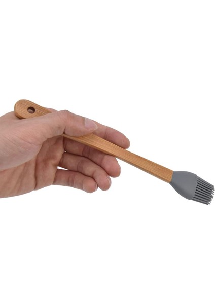 Pastel Renk Bambu Saplı Mini Silikon Pişirme Seti, 6 Parça, 21 cm fırsatları