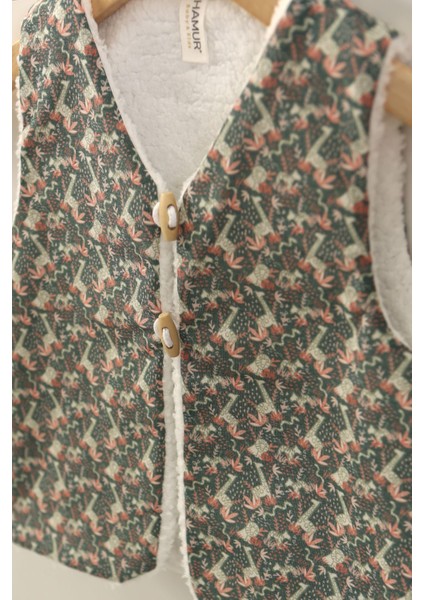 Erkek Bebek Yelek ve Patik Takımı 2 Li Set Çift Taraflı Düğmeli Yenidoğan Pamuklu Koyun Tüyü Miko fiyatları