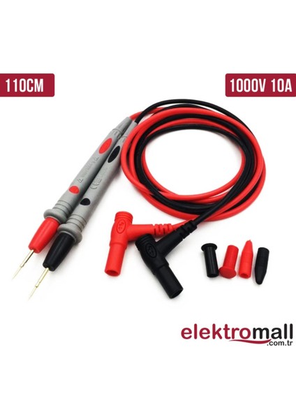 Çok Renkli Ölçü Aleti Probu 1000V 10A 110CM Iğne Uçlu, Güç ve Hassasiyet Sağlar