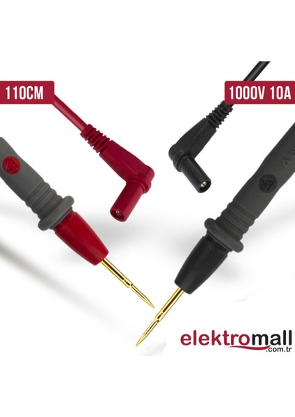 Çok Renkli Ölçü Aleti Probu 1000V 10A 110CM Iğne Uçlu, Güç ve Hassasiyet Sağlar modelleri