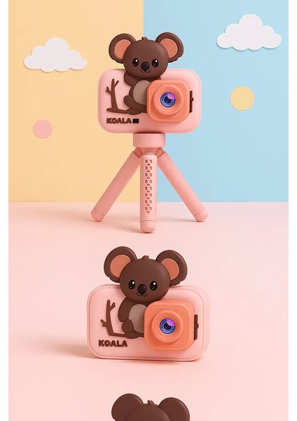 Çocuk Tasarımlı Çocuk Fotoğraf Makinesi – 48 Mp, 1080P Video, Dijital Zoom, Mini Tripodlu