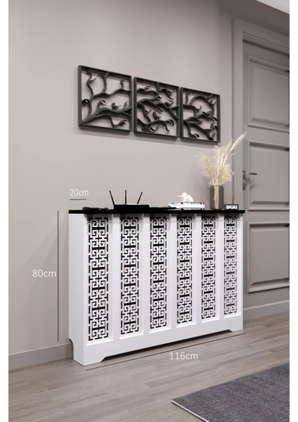 Beyaz ve Siyah Renk, Iç Ölçü 116 Cm, Dış Ölçü 120 Cm, Petek Kaplama Dresuar