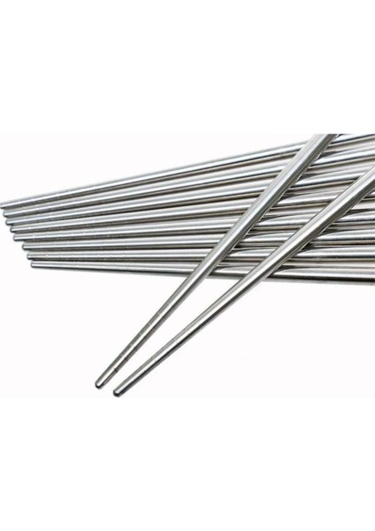 Beyaz Paslanmaz Çelik 5'li Chopstick Seti 22,5cm, Şık ve Dayanıklı Kullanıma Uygun. modelleri