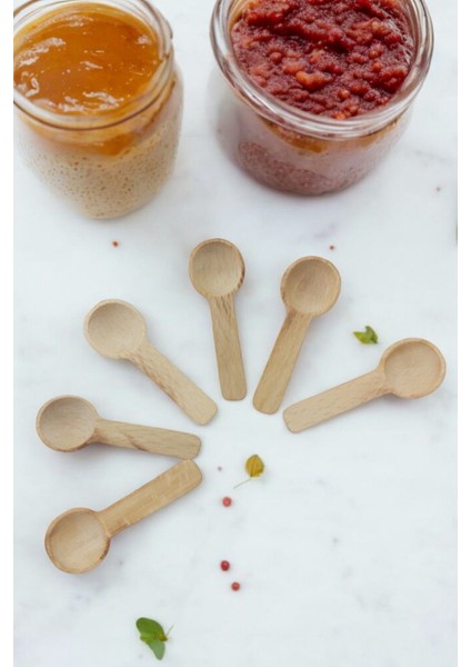 El Yapımı Ahşap Bambu Baharat Ölçek Kaşığı, Dekoratif ve Şık Tasarım