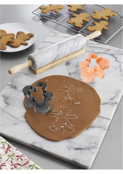 Iki Parça Adam Figürlü Desenli Çift Taraflı Kurabiye Kalıbı fiyatları