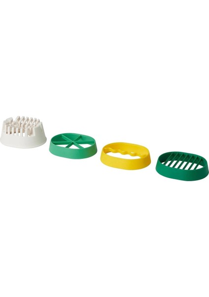 Çok Renkli 4 Parça Yumurta Dilimleyici Seti, Pratik ve Eğlenceli Mutfak Aracı