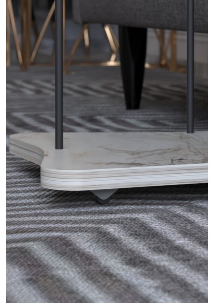 Beyaz Tekerlekli Yan Sehpa, Şık ve Kullanışlı Servis Tableti fırsatları