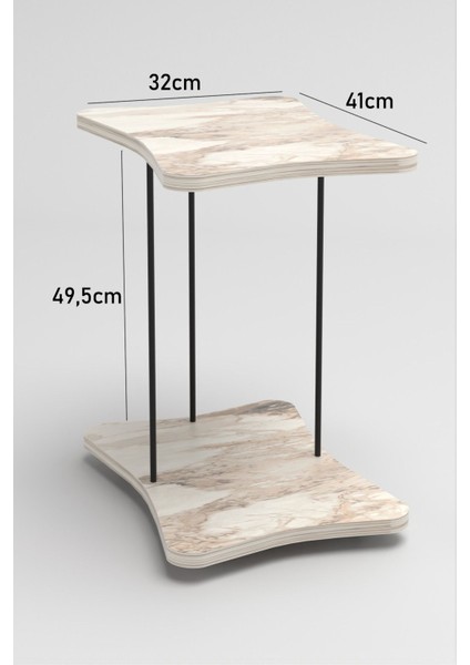 Beyaz Tekerlekli Yan Sehpa, Şık ve Kullanışlı Servis Tableti indirimleri