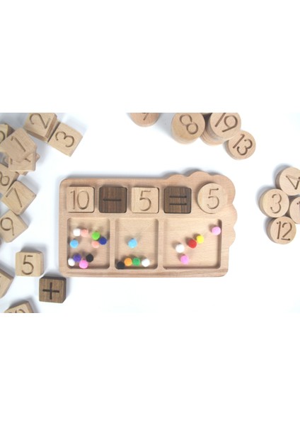 Bultak Matematik Oyun Tahtası 47 Parça - Montessori Materyali - Doğal Eğitici Oyuncak