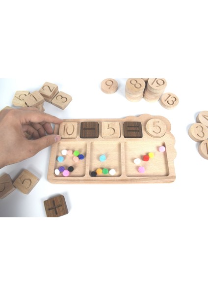 Bultak Matematik Oyun Tahtası 47 Parça - Montessori Materyali - Doğal Eğitici Oyuncak
