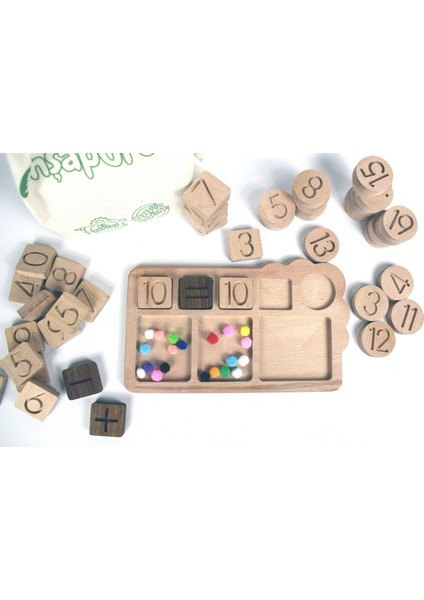 Bultak Matematik Oyun Tahtası 47 Parça - Montessori Materyali - Doğal Eğitici Oyuncak