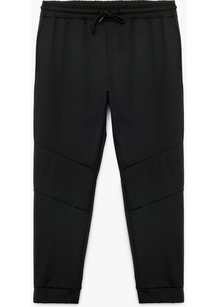 Beli Bağcıklı Cepli Dikiş Detaylı Jogger Spor Eşofman Altı