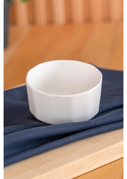 Beyaz Yuvarlak Kase, 7 Cm, Hexagon Art Tasarımı, Şık ve Kullanışlı.