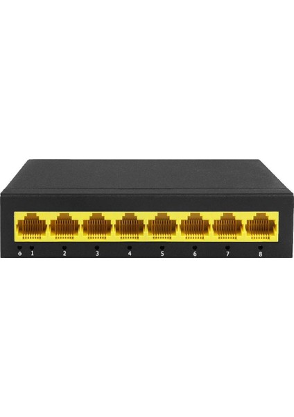 NS6080L 8 Port Gbıt Ethernet Swıtch Metal Kasa Harici Power
