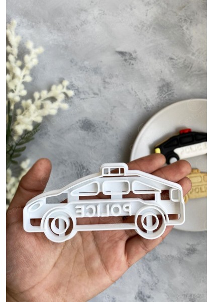 Beyaz Polis Arabası Şekillendirici ve Kurabiye Kalıbı, Eğlenceli ve Pratik Kullanım modelleri