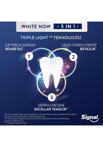 White Now Diş Macunu 3 In 1 Ekstra Işıltı 75 ml indirimleri