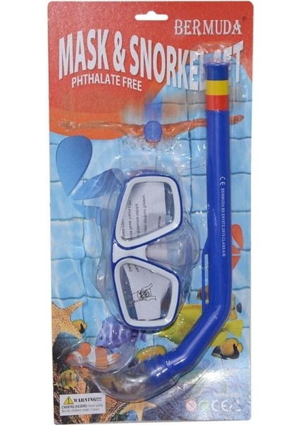 Renkli Bermuda Maske ve Şnorkel Seti, Su Altında Eğlence Dolu Keşifler Için Ideal