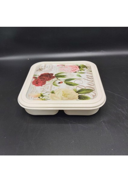 Kare Melamin Kahvaltılık, 20CM Çap, Şık ve Kullanışlı Tasarım, Hafif ve Dayanıklı