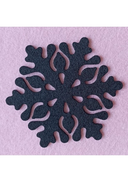 Siyah Keçe Bardak Altlığı 6'lı, 10 Cm, 3 Mm, Şık ve Kullanışlı Set