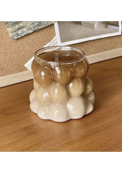 Isıya Dayanıklı Borosilikat Cam Boncuklu Kahve Bardağı 350ML, Şık ve Kullanışlı Tasarım
