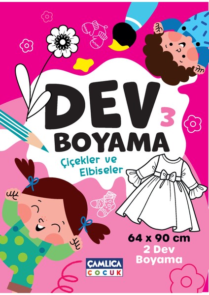 Dev Boyama-3 Çiçekler ve Elbiseler 64X90