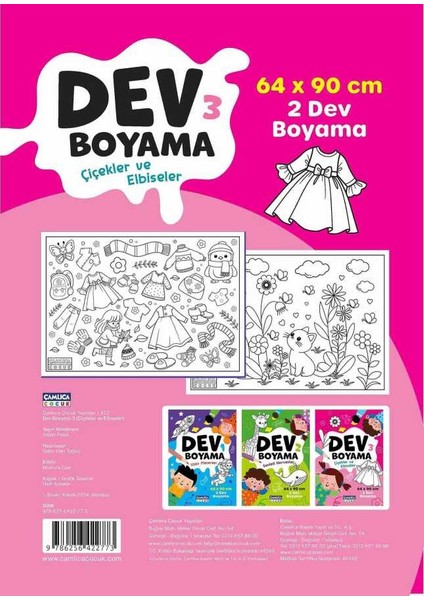 Dev Boyama-3 Çiçekler ve Elbiseler 64X90 fiyatları